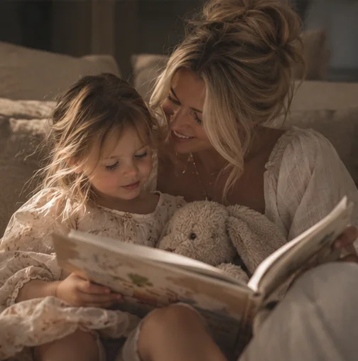 Quiet storytime with a trusted caregiver